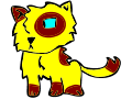 Cat wags his tail
