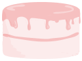 Pink cake - no candles