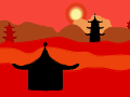 sun set in china