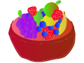 A Bowl of Fruit-My First Creation Using The Gradient Tool!
